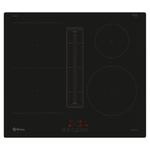 Placa BALAY 3EBC963ER, 60 cm, Negro, Inducción, extractor integrado, Max Extracción 622 m3/h, clase B.