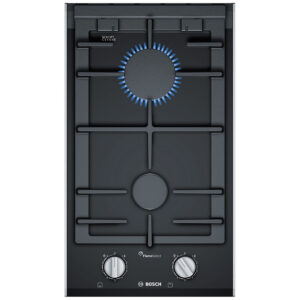 Placa BOSCH PRB3A6B70, 30 cm, Cristal Vitrocerámico Negro, Dominó, Gas.