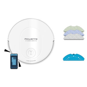 Aspirador Robot Rowenta RR8477WH Friega WiFi, Batería 120 min, Friega.