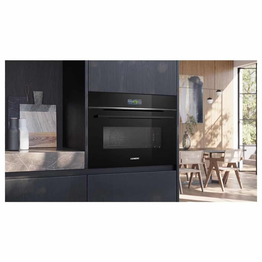 Horno compacto con microondas SIEMENS CM724G1B1, 60 cm, negro, 45 l. - Imagen 5