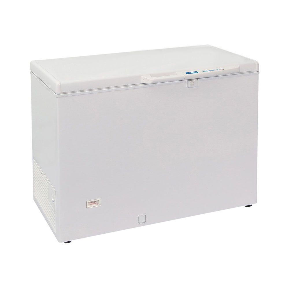 Congelador TENSAI TCHEU380DUOF, Clase F, Blanco, 87×133 cm, 355L, Dual, Horizontal
