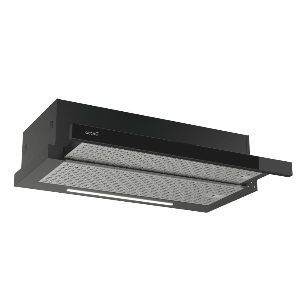 Campana Cata TFH 7430 GBK, 70cm. Clase A+, Negro, Telescópica, 391 m3/h., Ref. 02089307