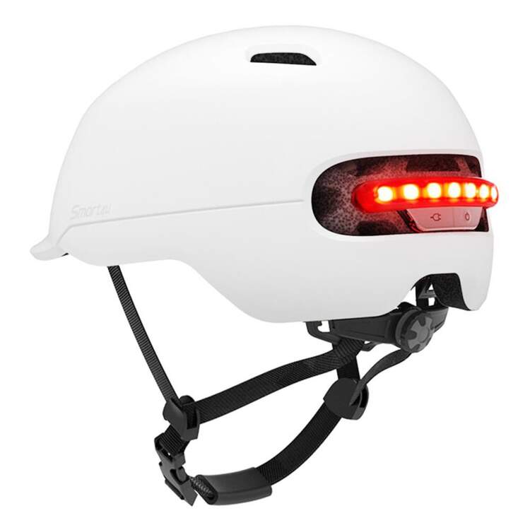 Casco Smart4u Blanco SH50U-WH-L – Sensor Caídas y Frenada + SOS, Luz LED, IPX4
