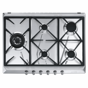 Encimera de cocción Smeg SRV575GH5 5 fuegos, 70 cm, Acero Inox, Gas Natural.