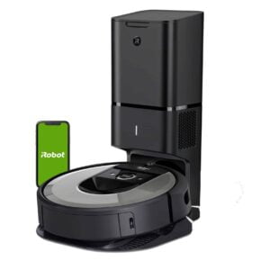 IROBOT Aspirador Roomba i5+ (i5654), 0.4 l, Autonomía 75 min, Tecnología AeroForce, Control por voz, Negro + Autovaciado de suciedad