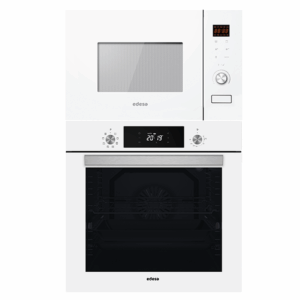 Pack EDESA: Horno EOE-7040 WH + Microondas EMW-2020-IG WH , Cristal blanco.