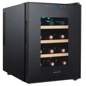 Vinoteca INFINITON WCL-12L, Clase G, Negro, 47x34.5 cm, 12 Botellas
